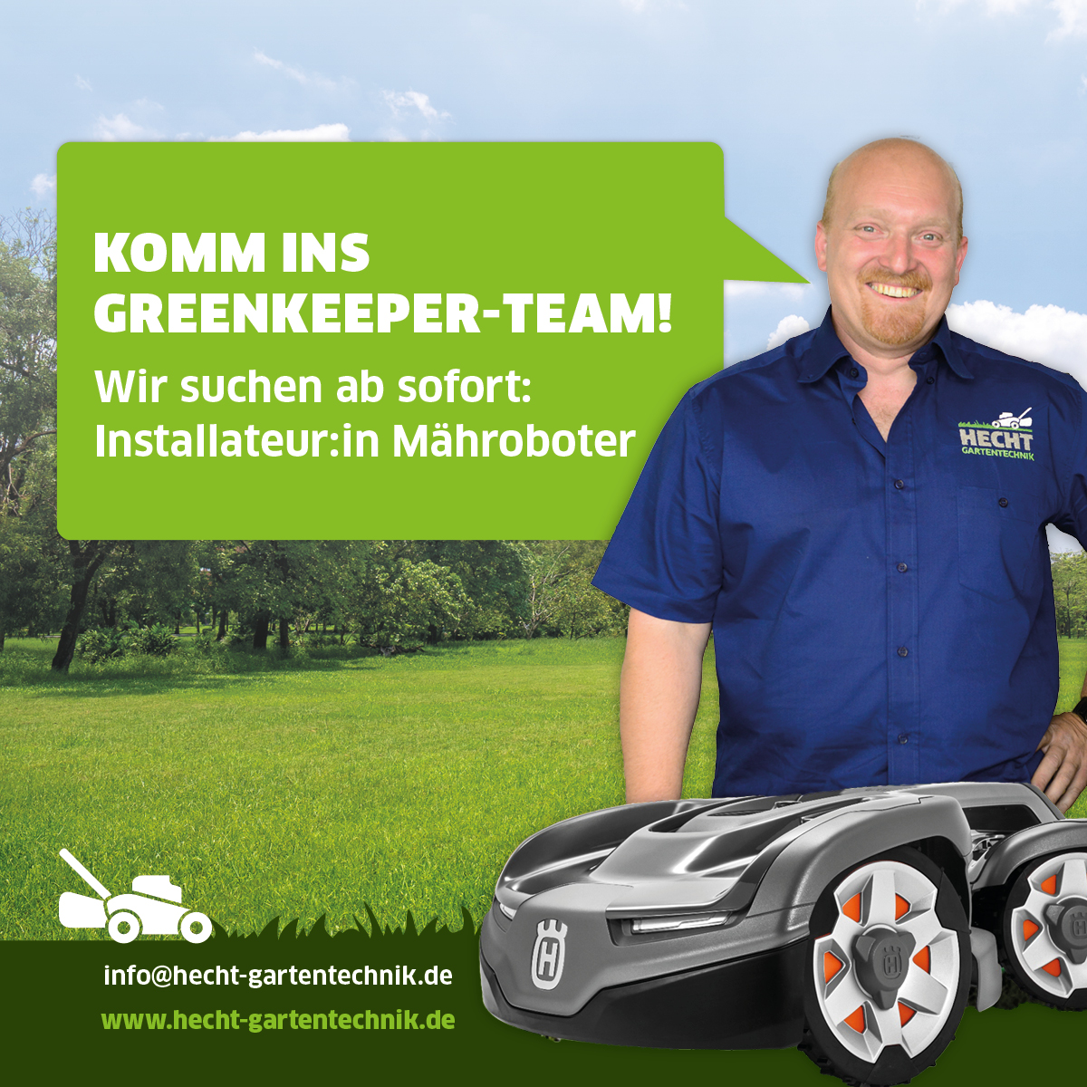 Mähroboter_Installatuer:In Mähroboter Installateur:In gesucht